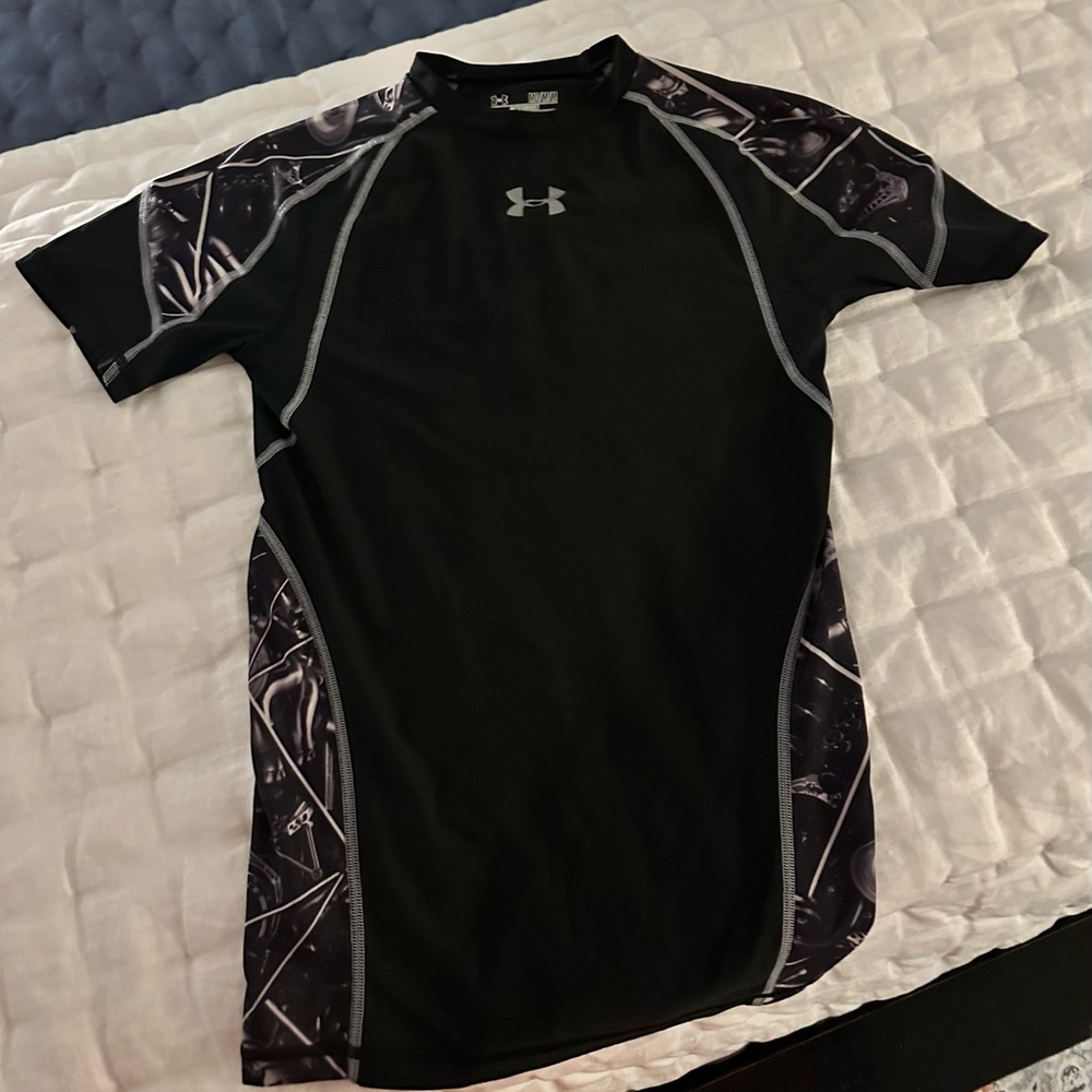 Under Armour Black and Gray compression Athletic Shirt